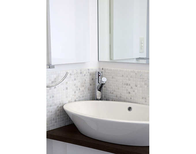 モザイクタイルのこだわり洗面台