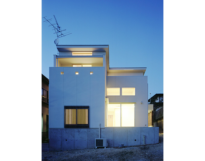 周囲に輝く部屋の灯り