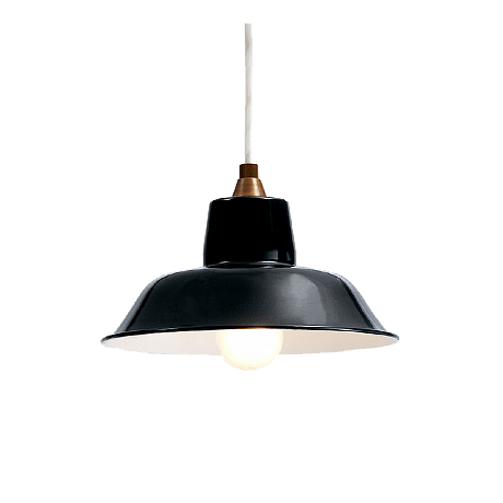 PORCELAIN ENAMELED IRON LAMP Black