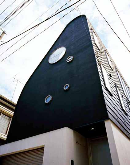 曲線が美しい外観