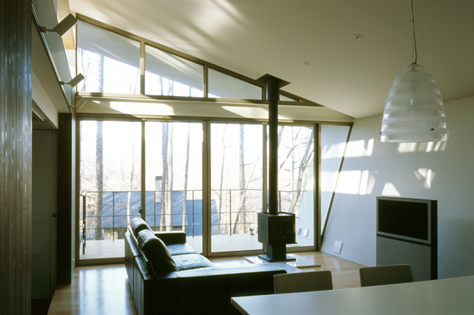 リビングの開口から、風景を楽しむ