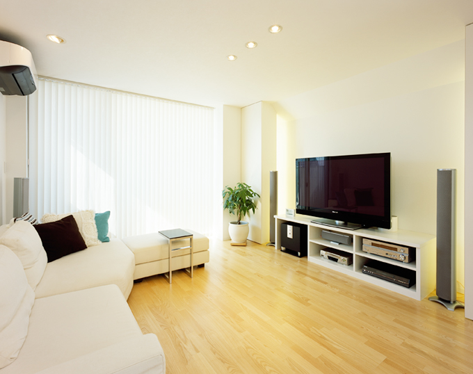 広がりを感じる２階リビング