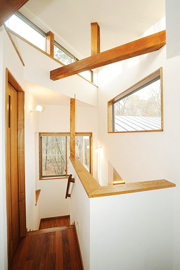 遠近感を感じる2階からの眺め