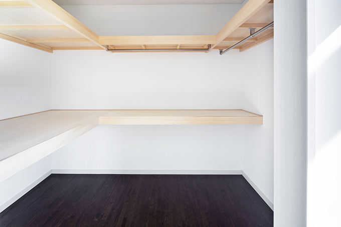 空間を有効に利用した大容量の収納スペース