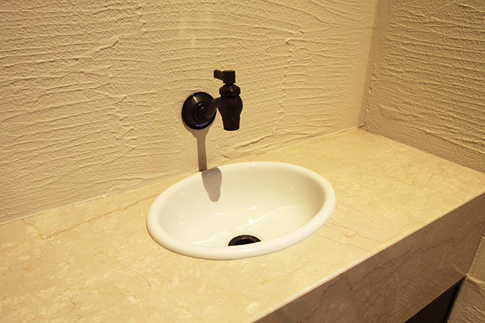 こだわりの洗面と蛇口