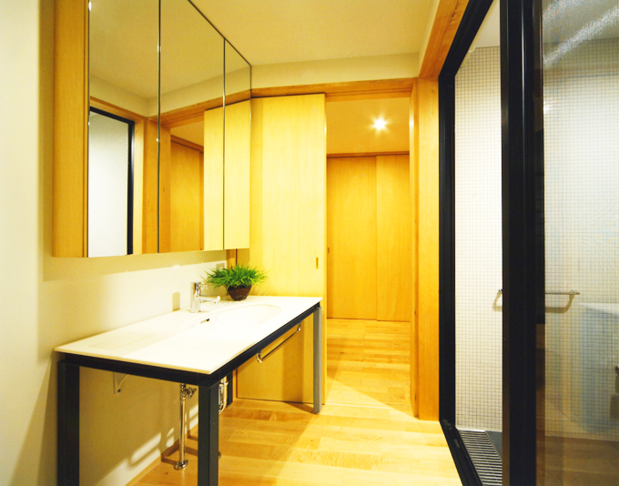 広々とした脱衣室