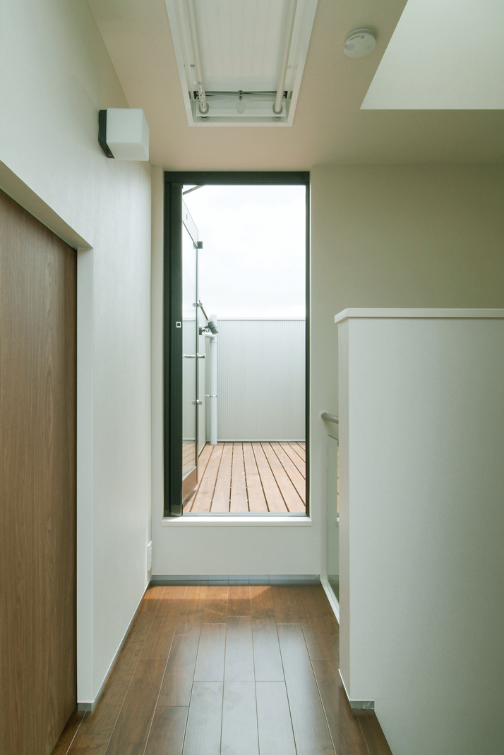 天気が悪いときは、ペントハウスが物干し