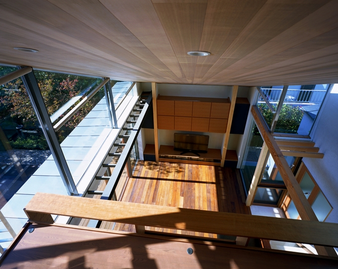 リビング吹抜け見下ろし