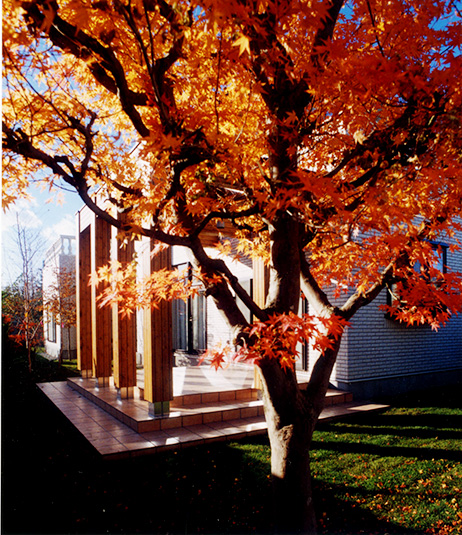 パーゴラのある庭