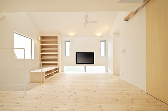 開放的な広々空間のリビング
