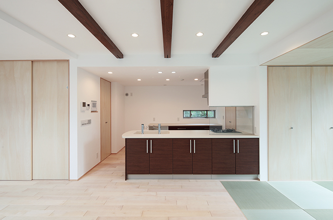 広々としたシックなキッチンスペース