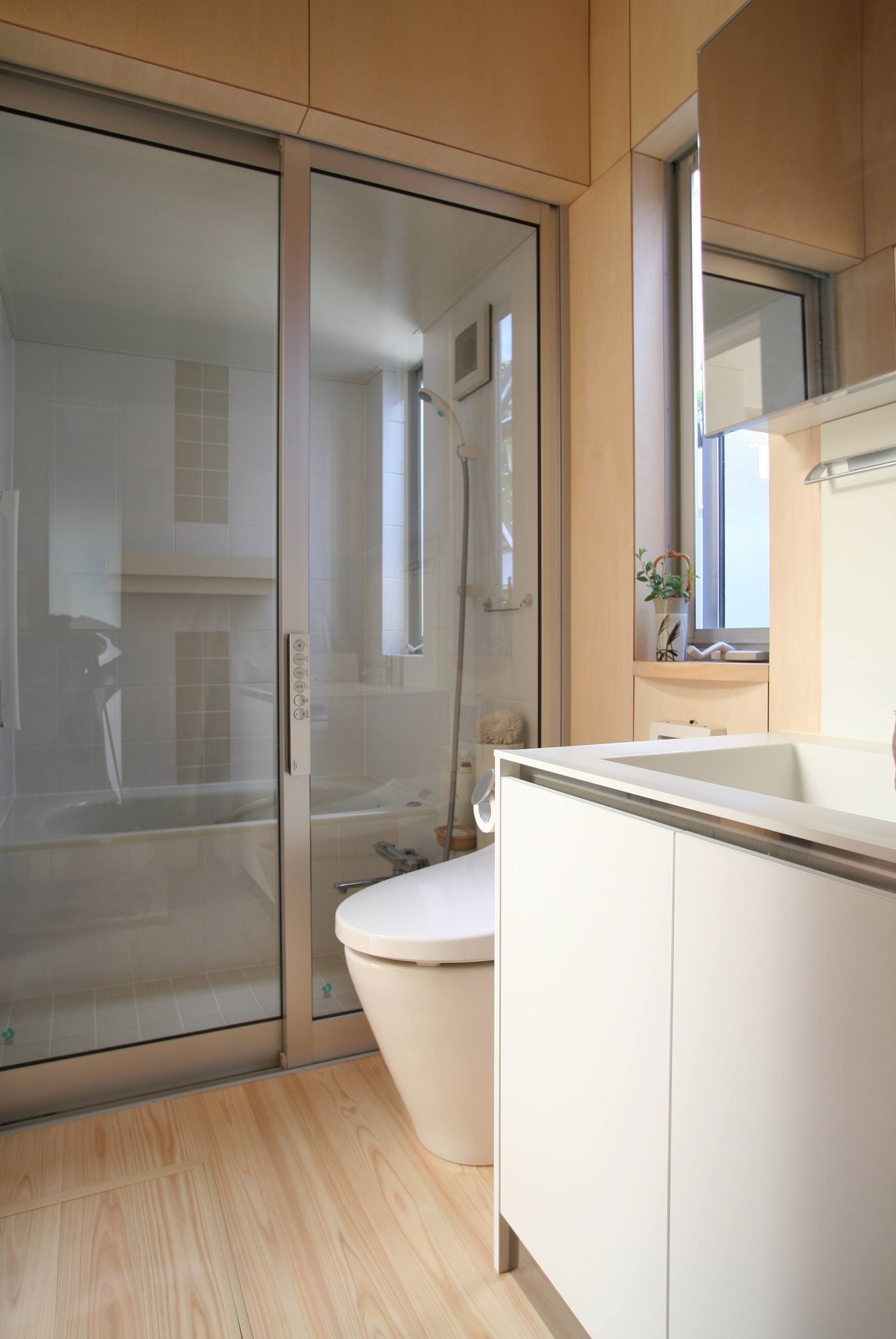 ホテルのように1箇所にまとめた水廻り