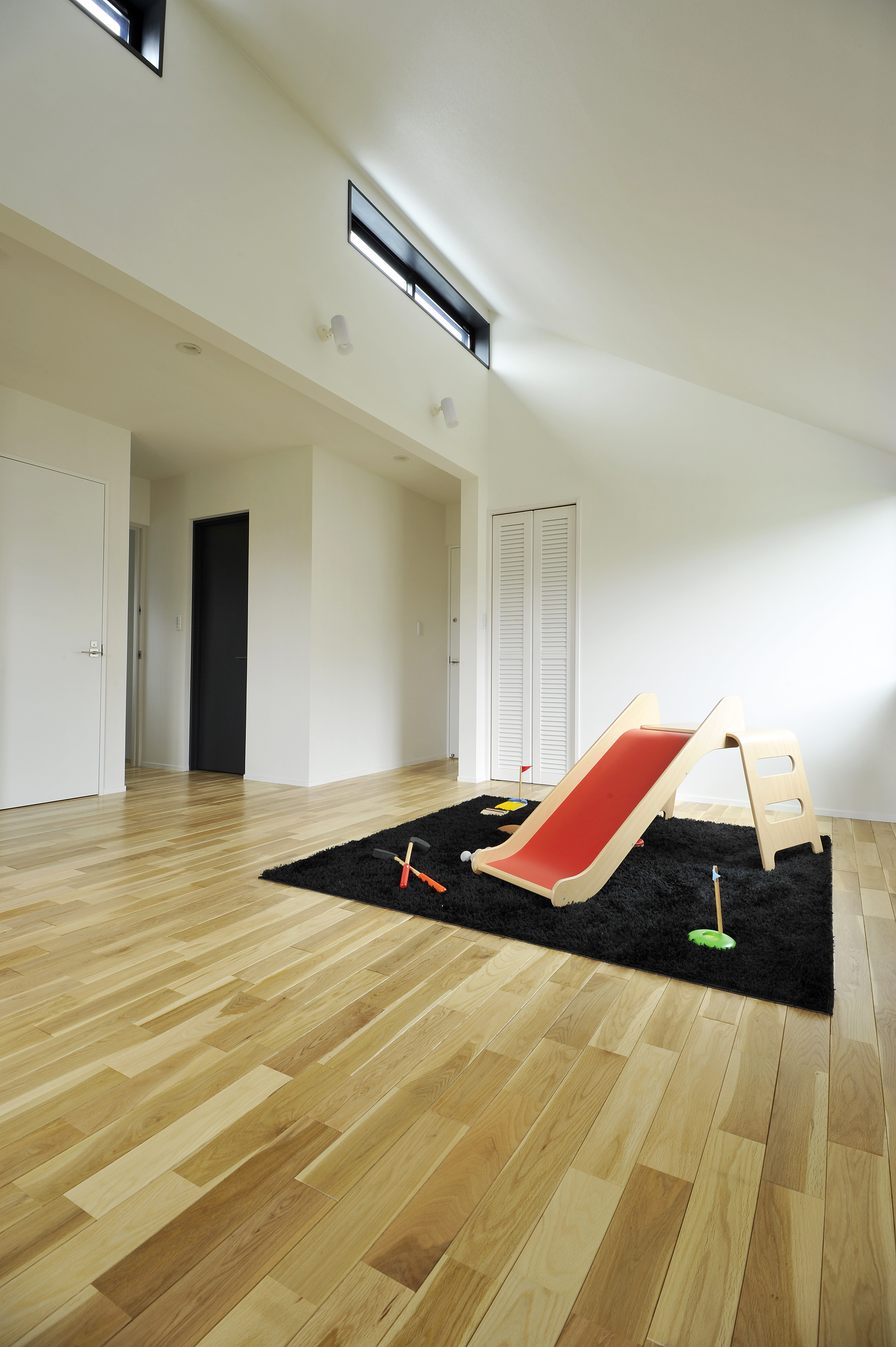 子供たちの体育館。将来は２部屋に仕切ることも可能