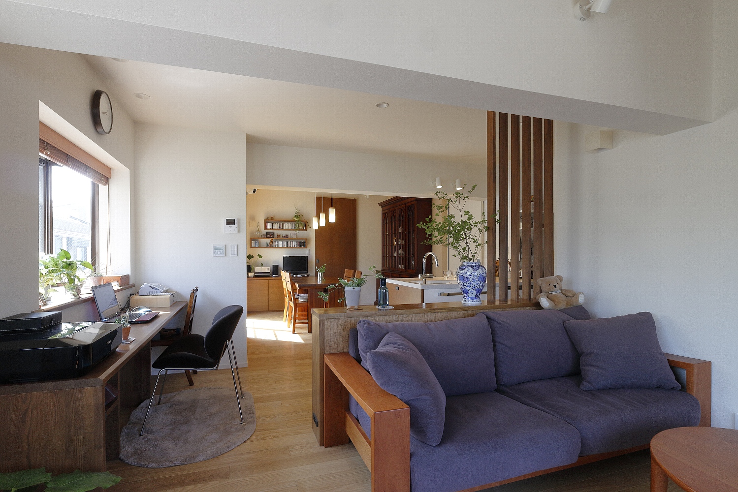 リビングとワークカウンター