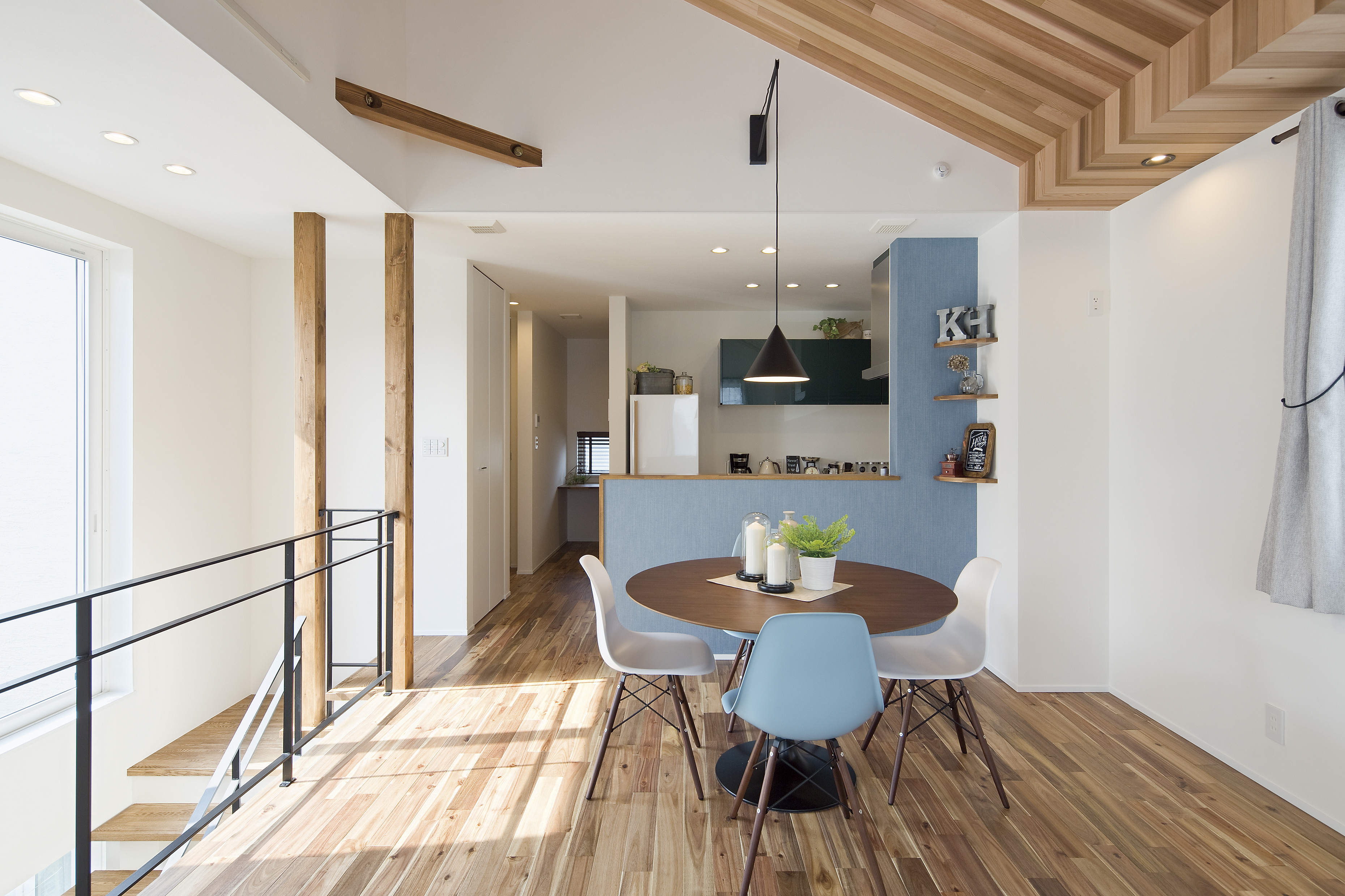 遊び心のあるキッチンスペース