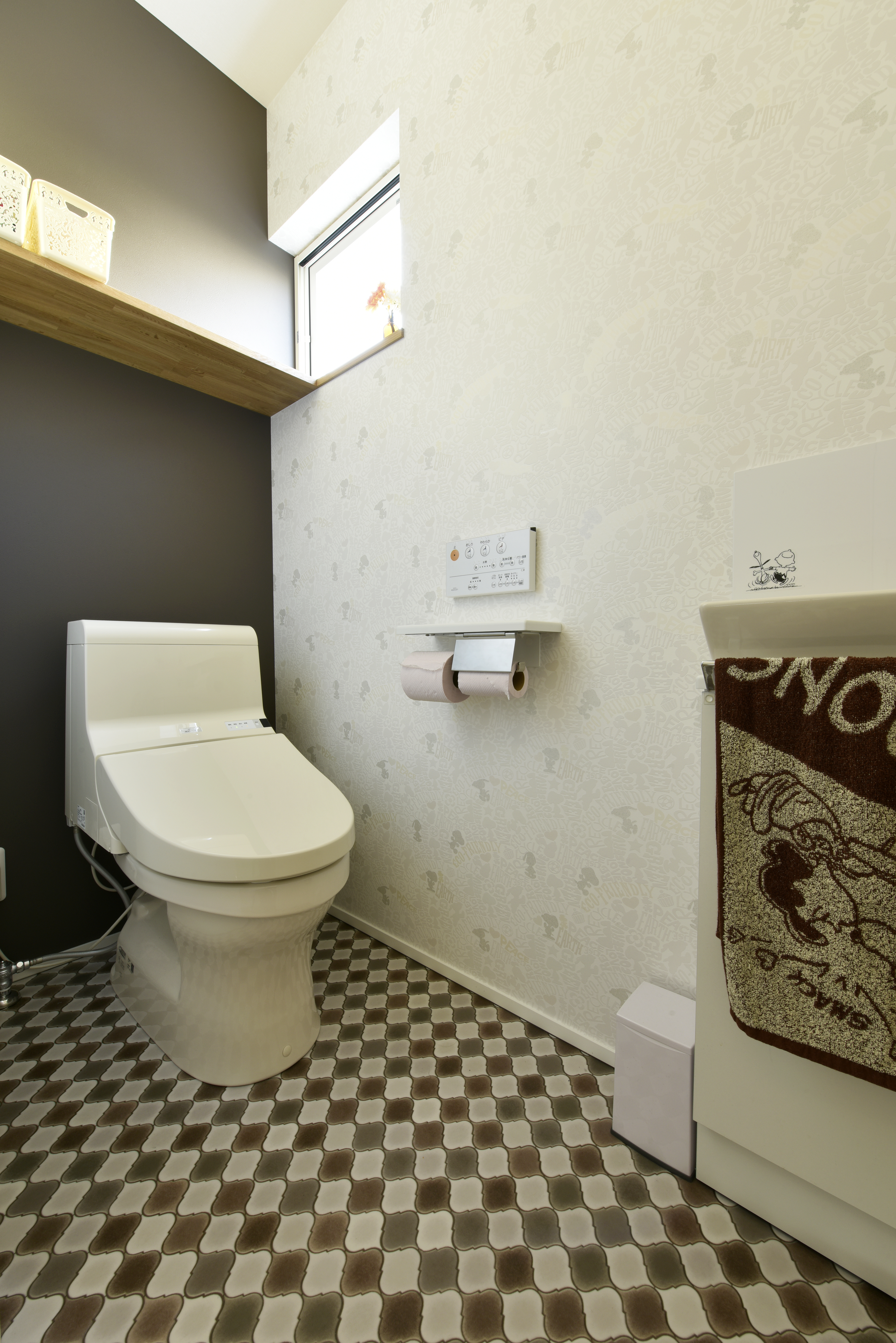 お施主様の遊び心が表れたトイレのインテリア