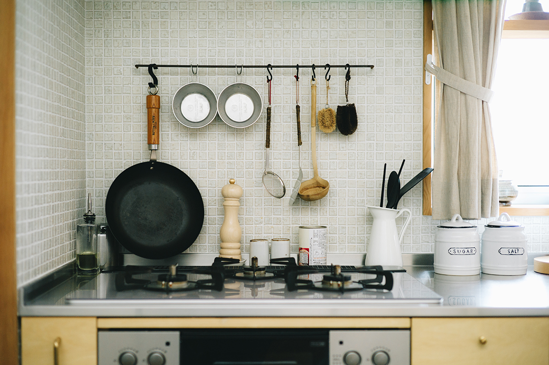 キッチン壁のタイル