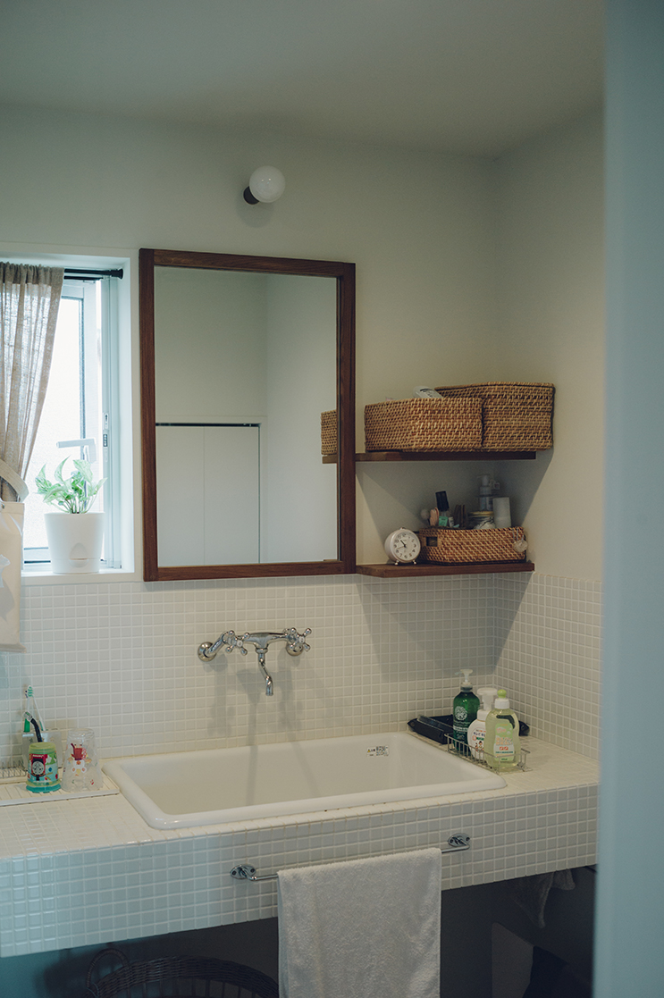 タイルの造作洗面台