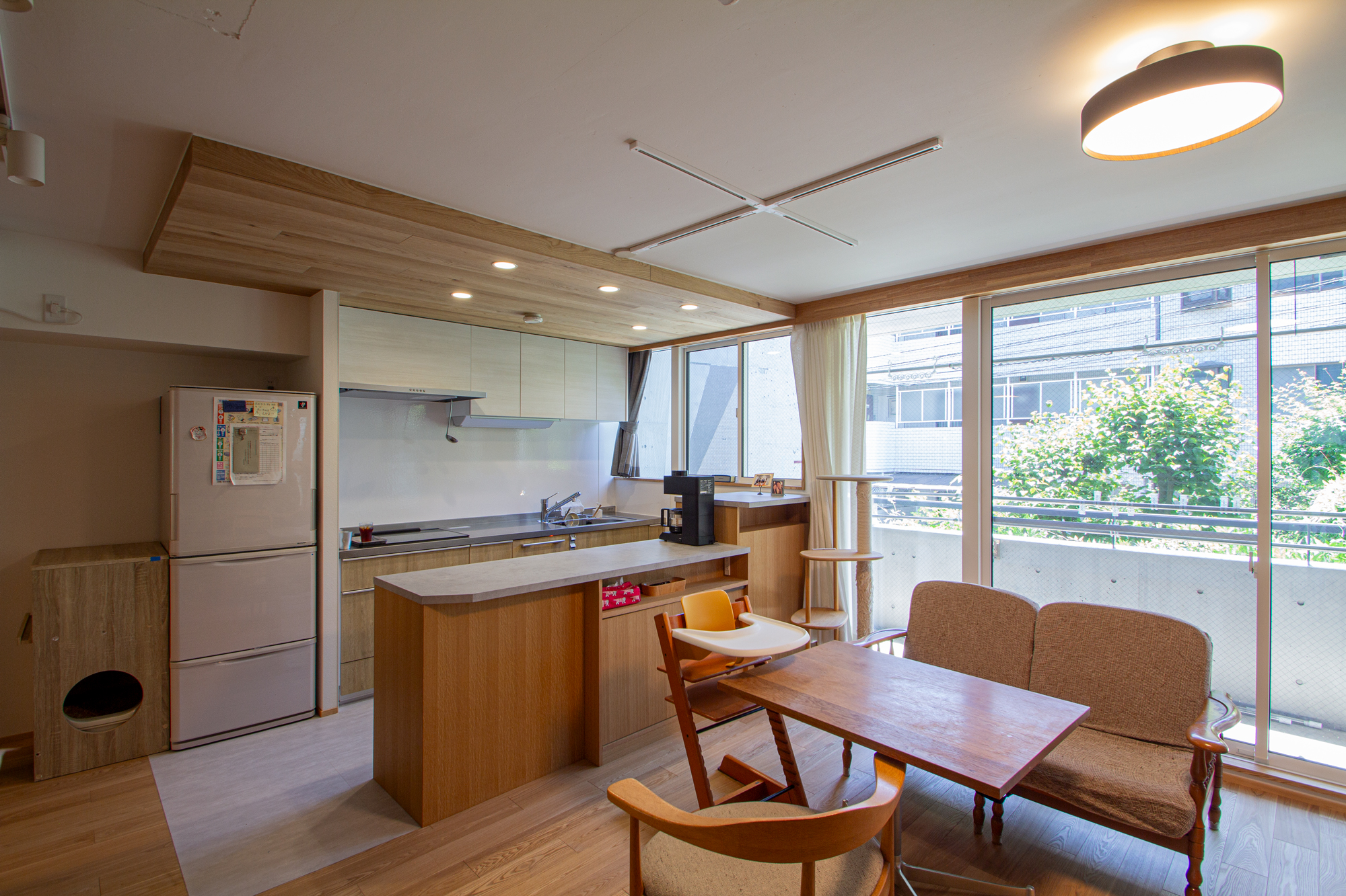 開放的なリビング・ダイニング・キッチン