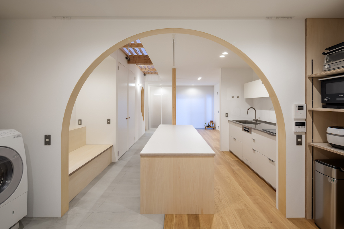 キッチン廻り見返り夕景