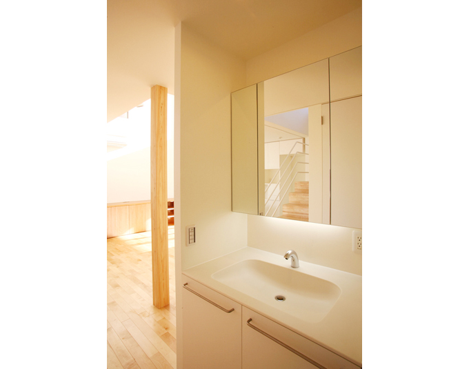 LDKの一画に設けた手洗いコーナー