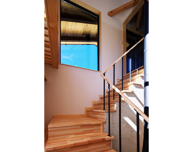 集成材で作った階段