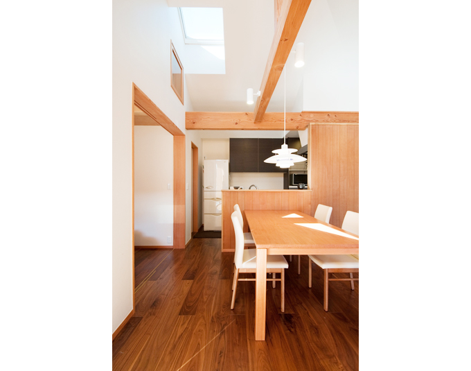 ダイニング上部のトップライト