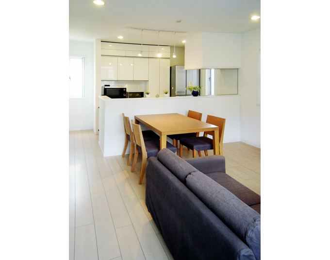 コーナーとしてまとめたキッチン