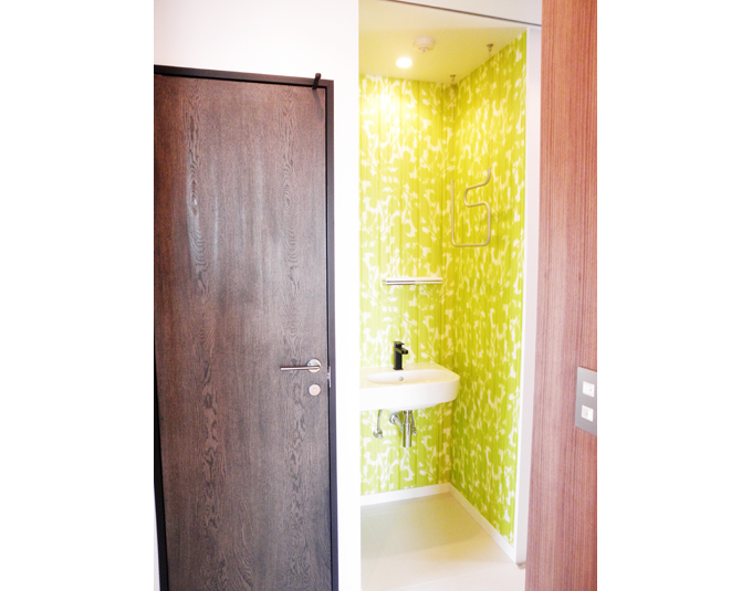 輸入クロスを用いたミニ手洗いコーナー