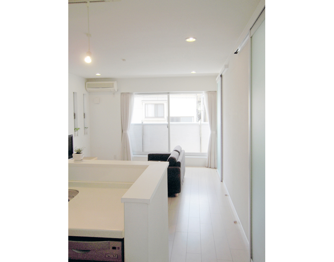 階段とLDKを繋ぐ間仕切り