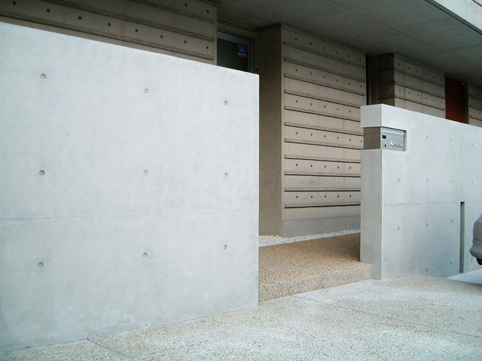 RC埋込みステンレス表札・インターフォン