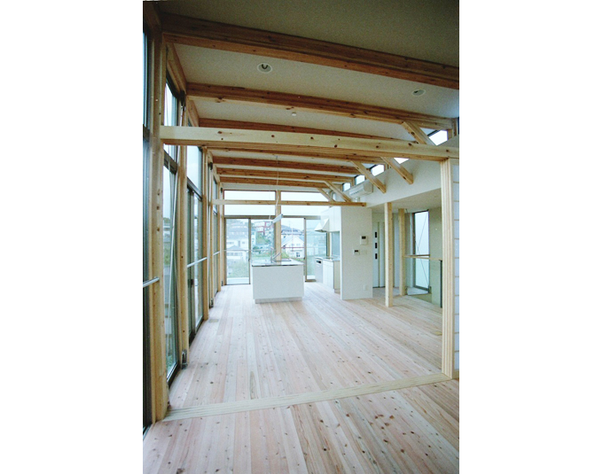 ガラス張りのLDK