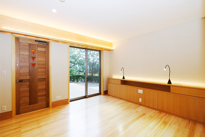 さくらが眺められる寝室