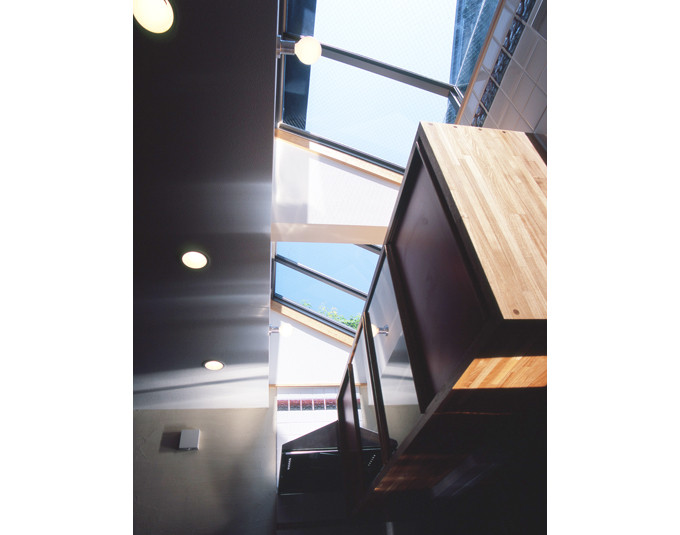 キッチン上部のトップライト