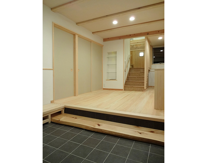 土間のある広い玄関