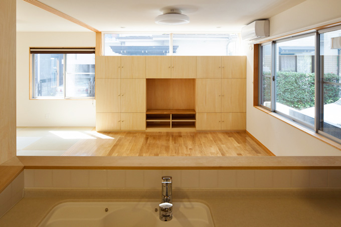 リビング南面のハイサイドライト