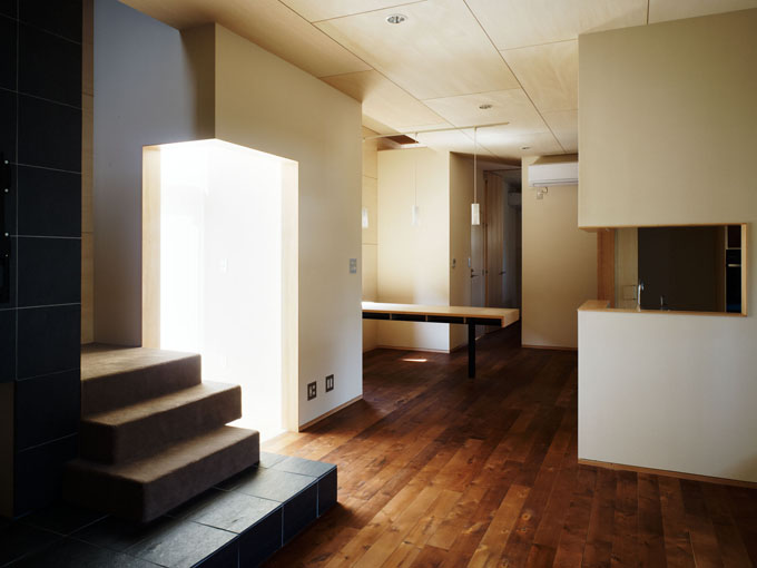 1階リビングから見渡す様々な箱