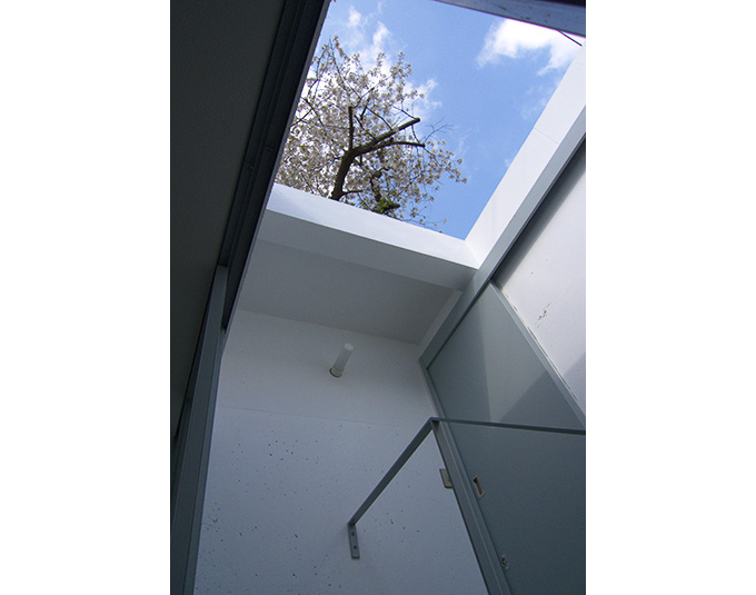 絵画のような空と桜が見える家