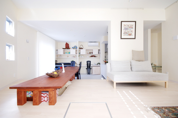 壁に沿ったワークスペース