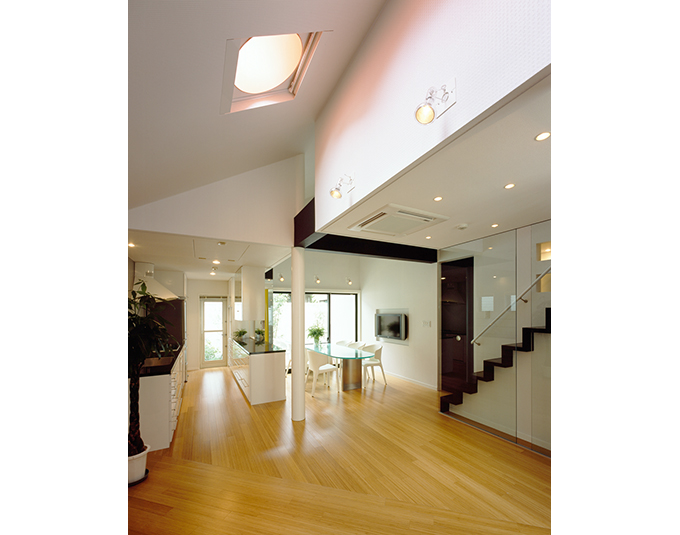 3つの丸い光が注ぎます