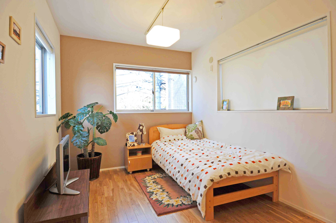 ２面からの採光で明るい個室