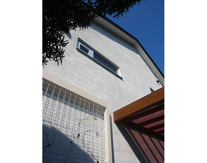 下から見上げた外観